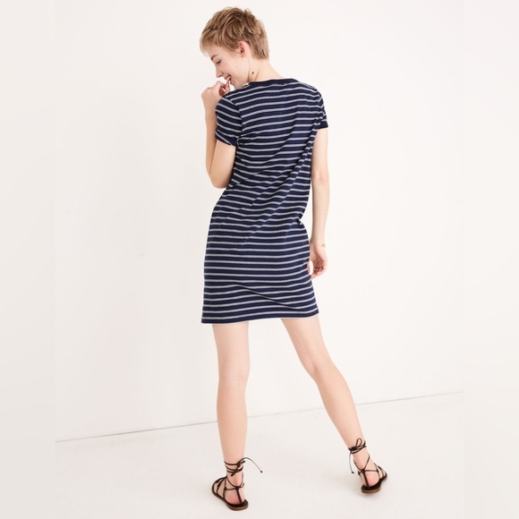 MADEWELL | tee dress in Epperspm stripe | size xl - Picture 2 of 5